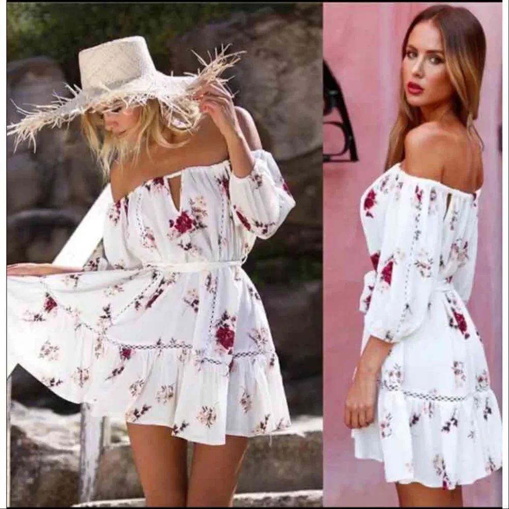 ✨2xHP✨Isabella Floral Off Shoulder Summer Dress✨